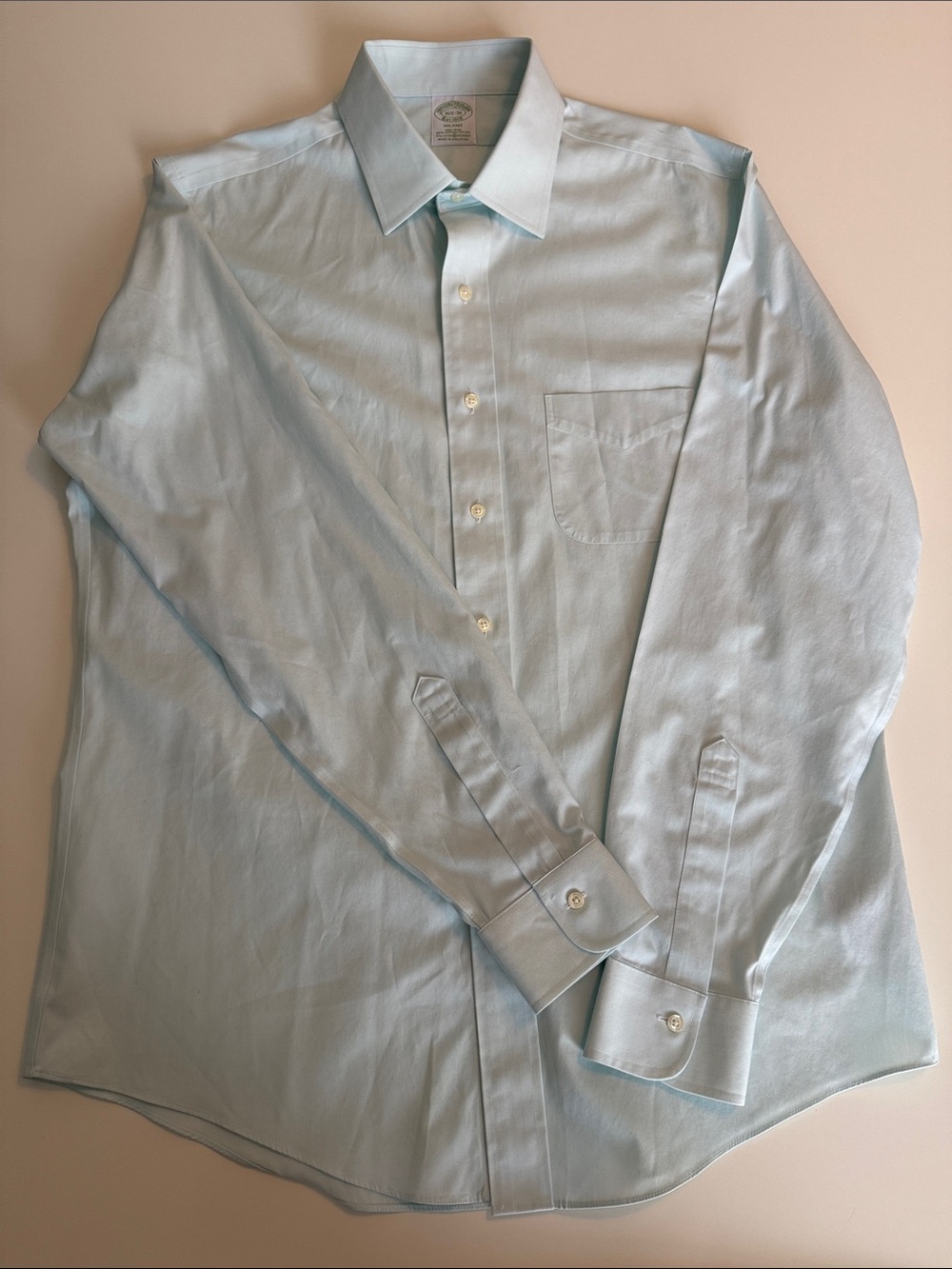 Brooks Brothers Pale Blue Men's Dress Shirt - Point Collar